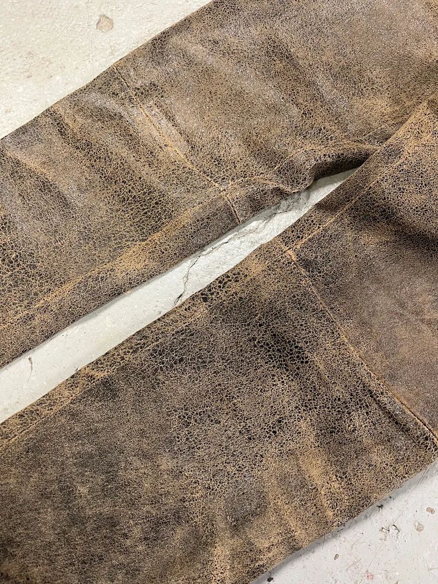 Plein Sud Distressed Leather Pants - Image 5