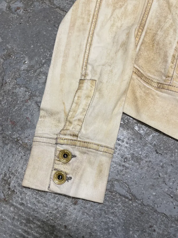 Plein Sud Golden White Denim Jacket - Image 7