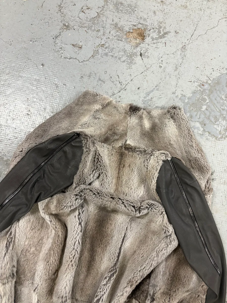 Plein Sud Grey Wool Fur-Lined Coat - Image 7