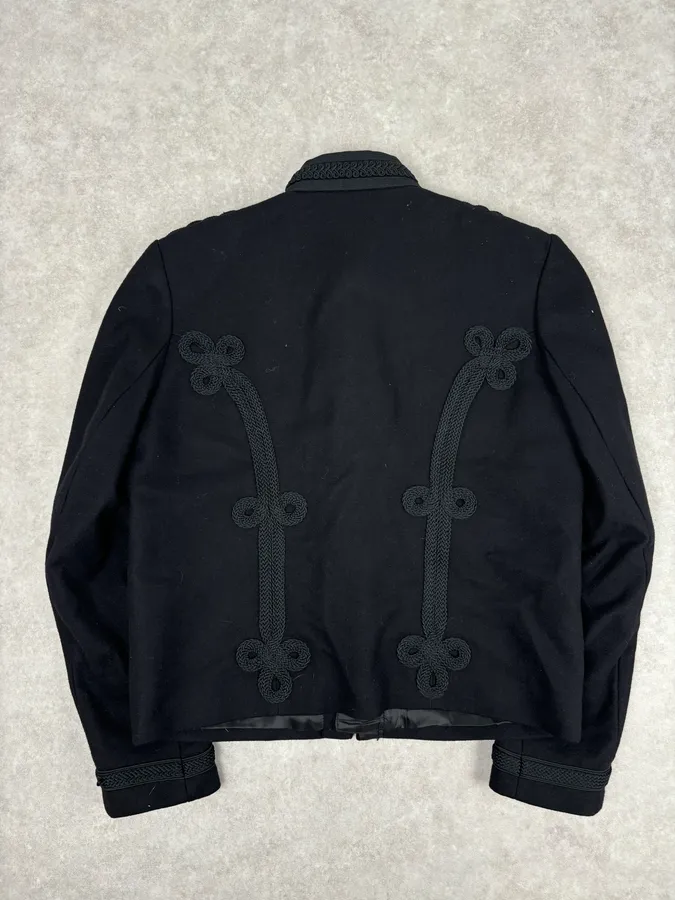 Polo Ralph Lauren Black Wool Military Blazer Officer Napoleon Jacket - Image 4