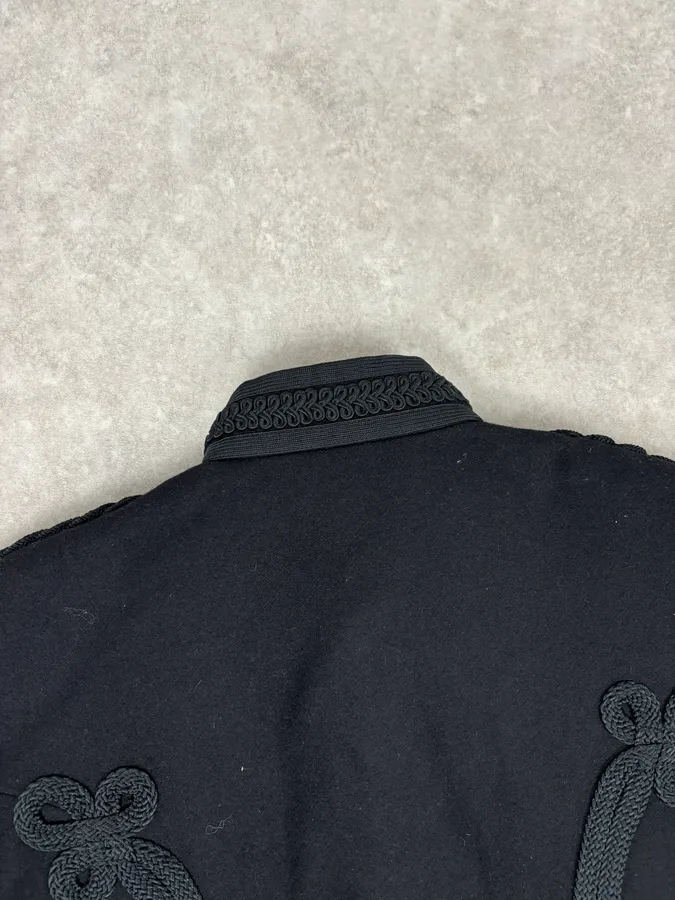 Polo Ralph Lauren Black Wool Military Blazer Officer Napoleon Jacket - Image 6