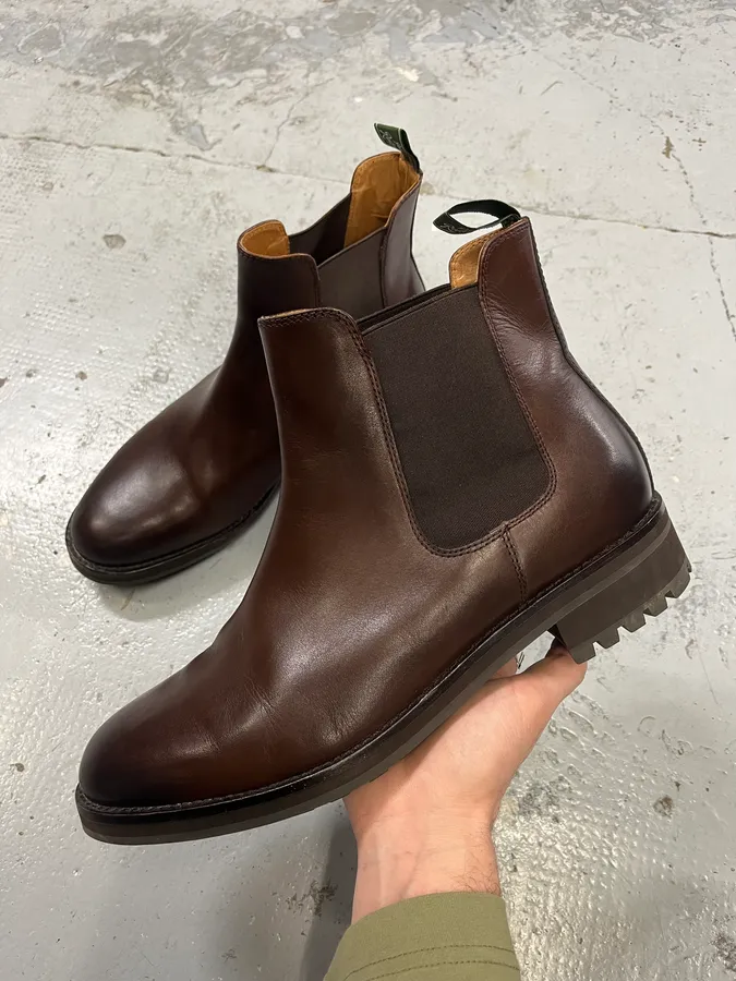 Polo Ralph Lauren Brown Minimalist Classy Leather Boots