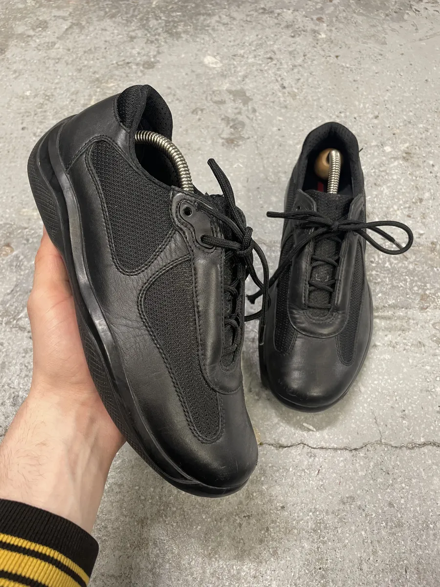 Prada America's Cup Black Low Sneakers