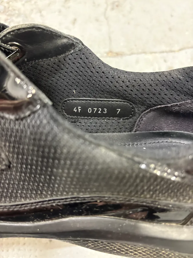 Prada America’s Cup Black Scratch Satin Leather Sneakers - Image 10