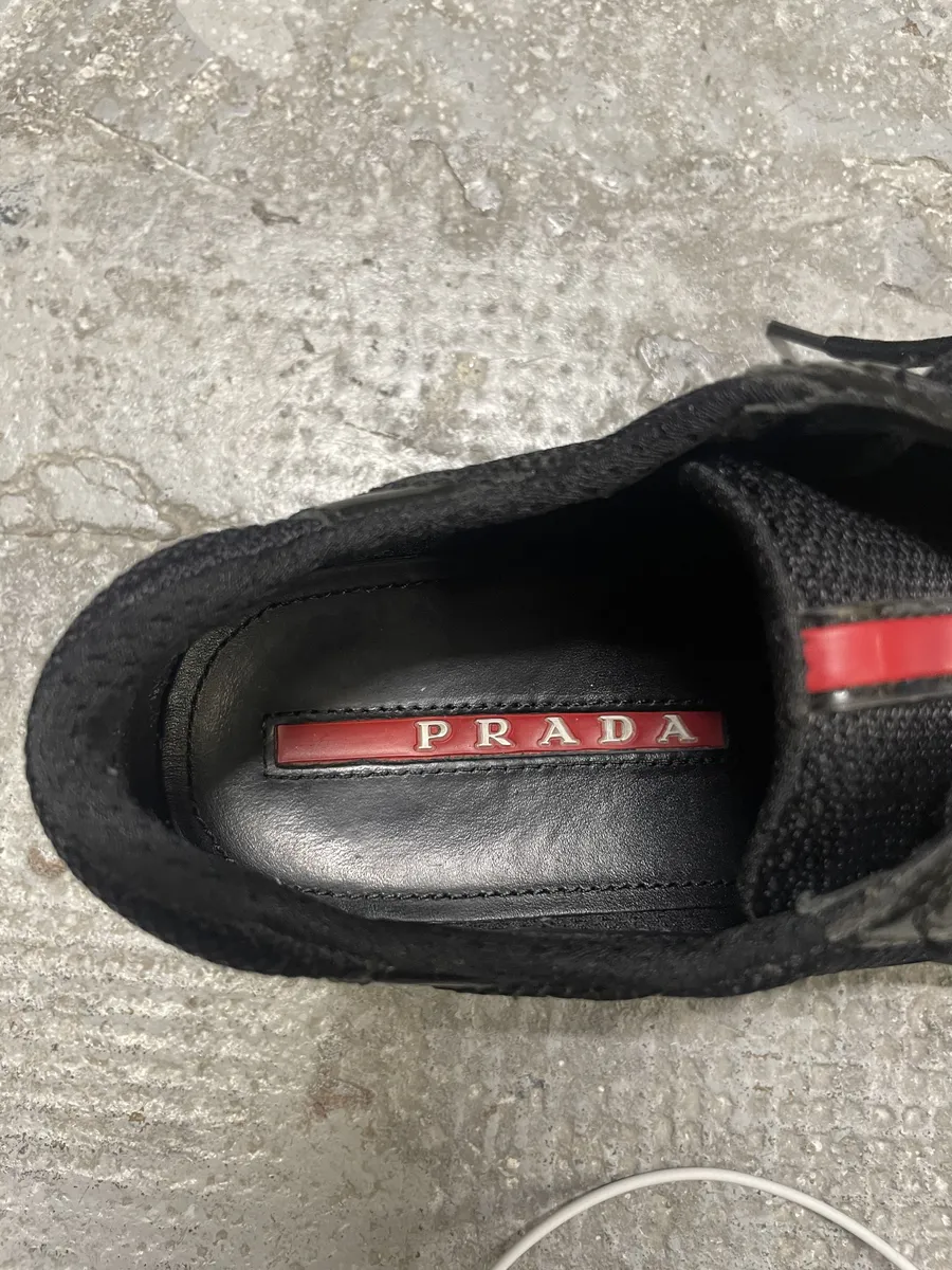 Prada Americas Cup Dark Olive Satin Shoes - Image 9