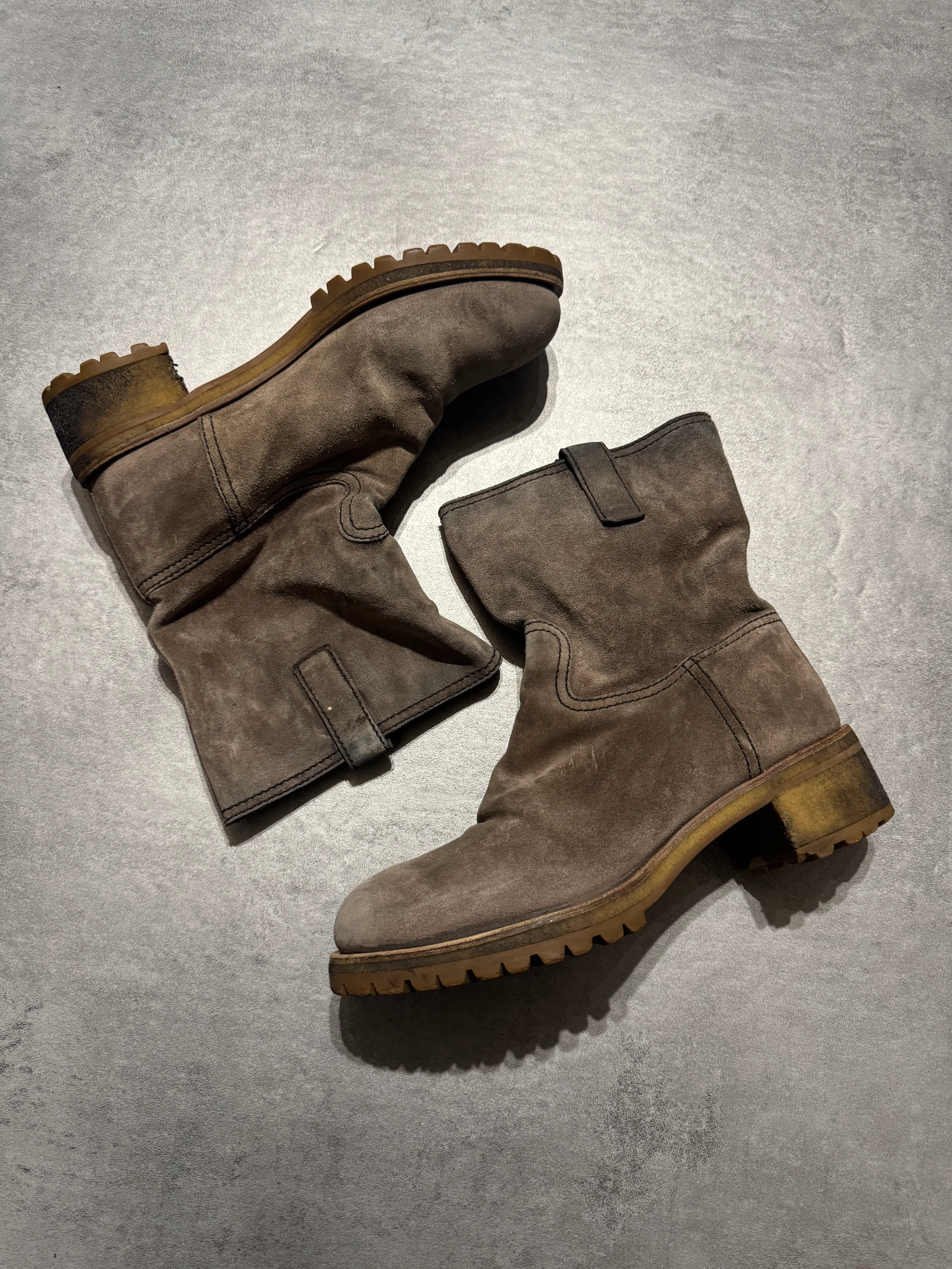 Prada Beige Suede Leather Boots - Image 2