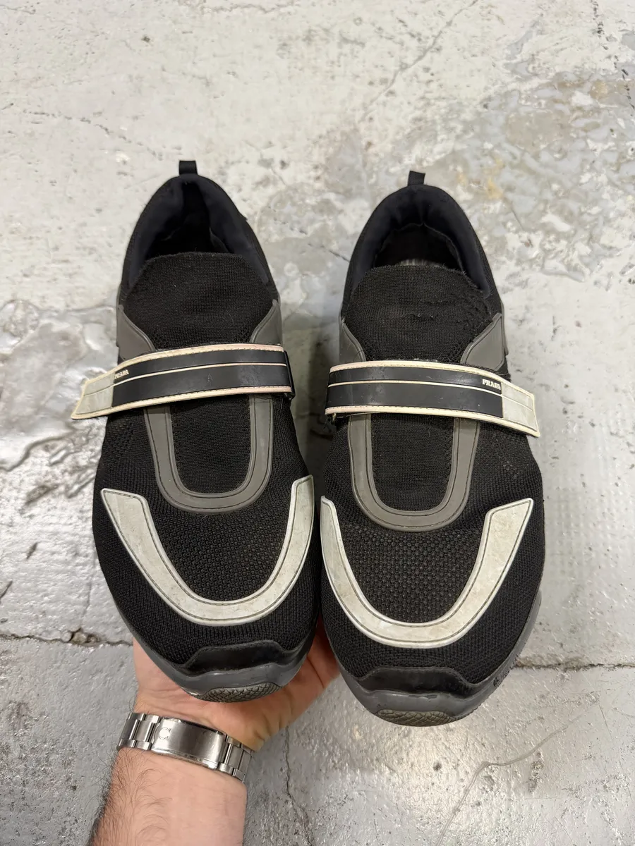 Prada Black Cloudbust Scratches Sneakers - Image 4
