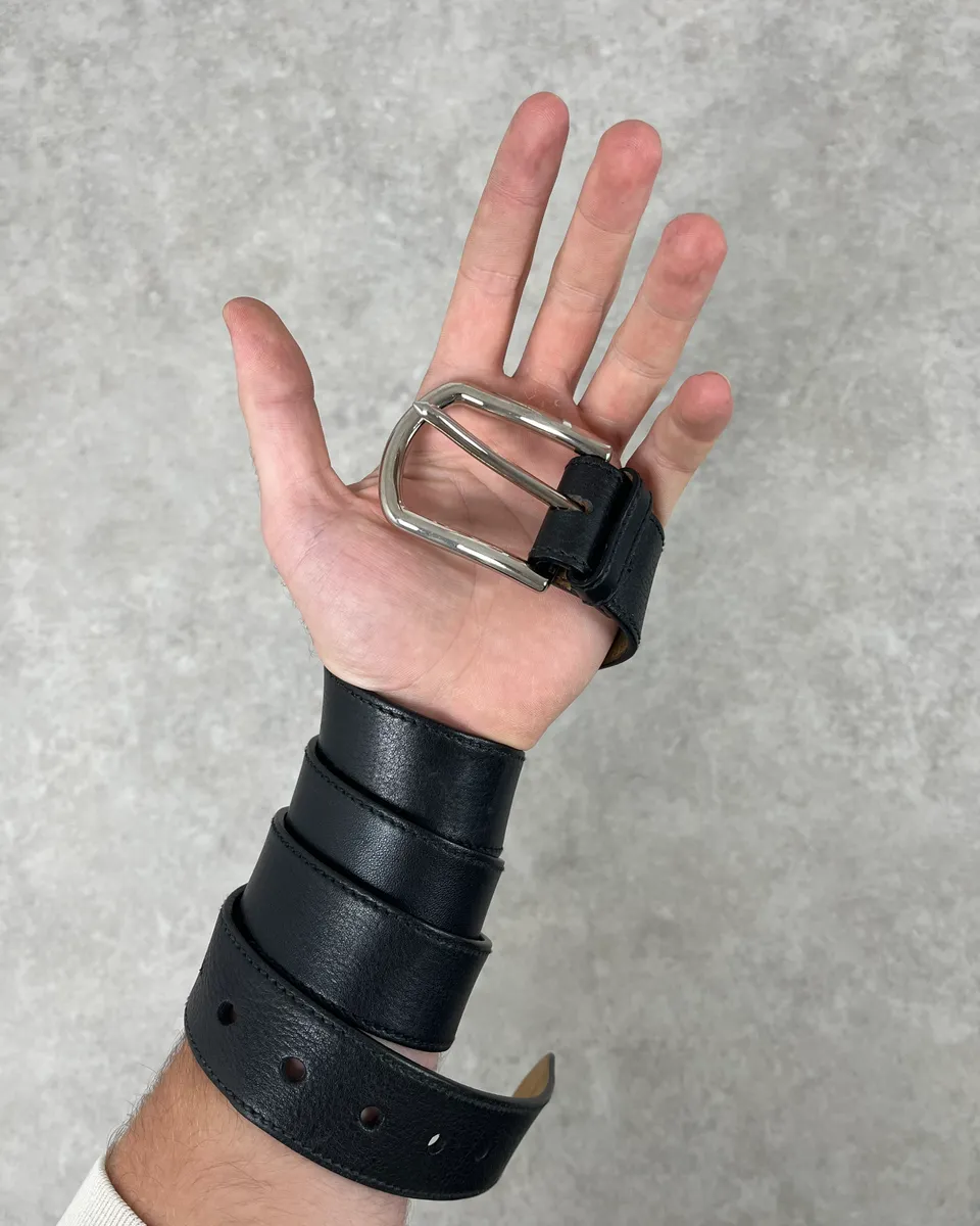 Prada Black Leather Belt - Image 2