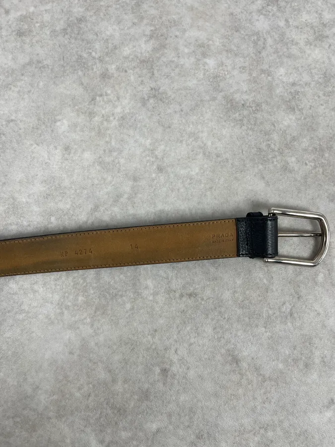 Prada Black Leather Belt - Image 6