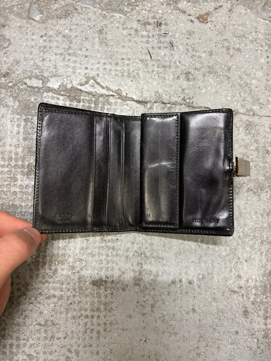 Prada Black Leather Wallet - Image 2