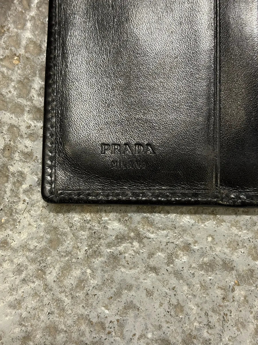 Prada Black Leather Wallet - Image 4