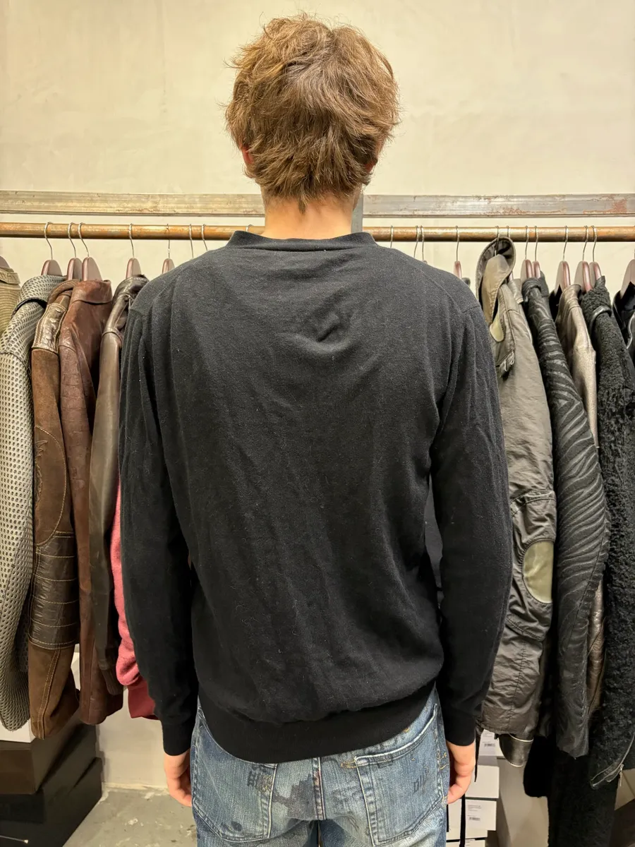 Prada Black Minimalist Cardigan Sweater - Image 3