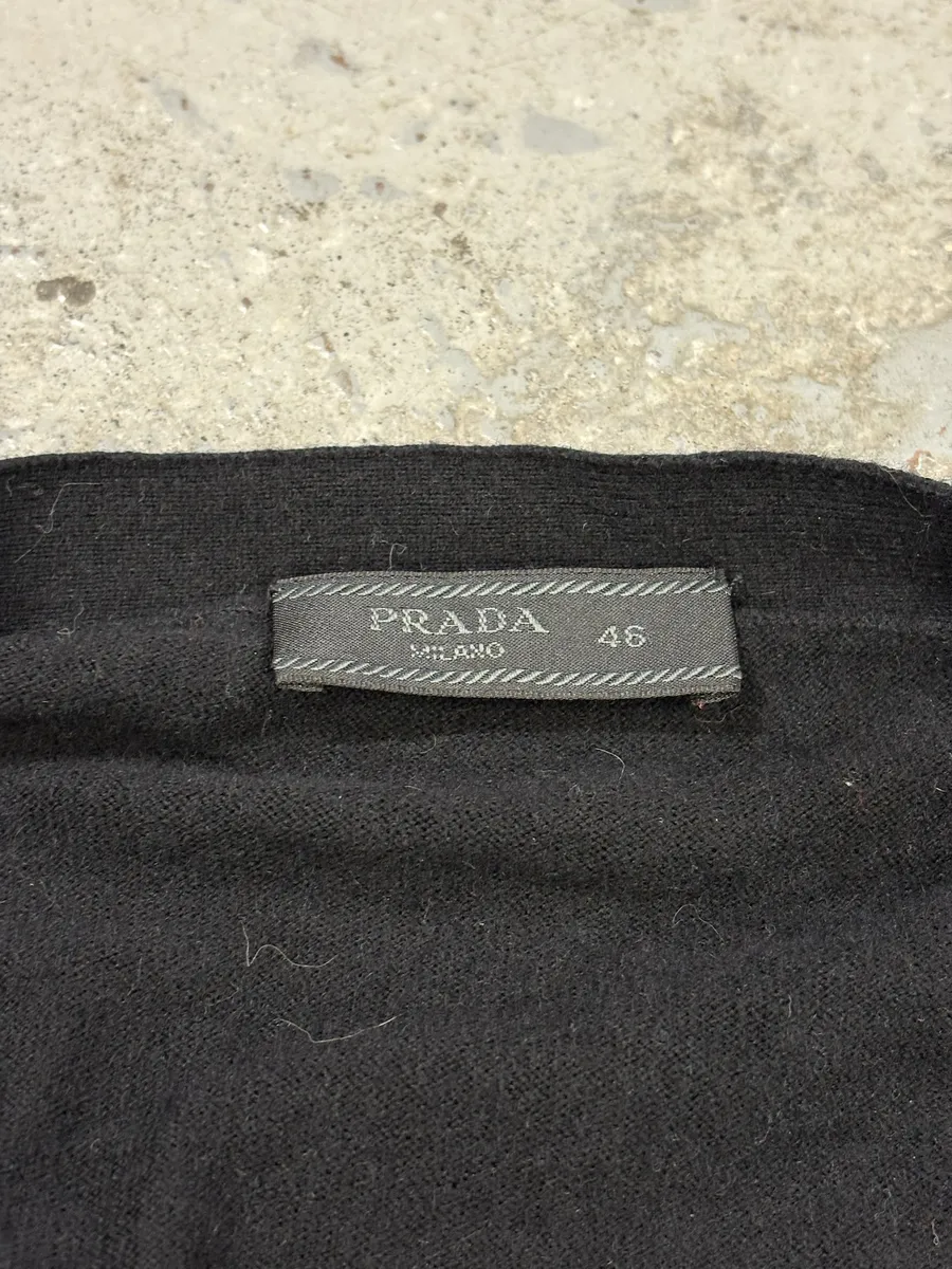 Prada Black Minimalist Cardigan Sweater - Image 7