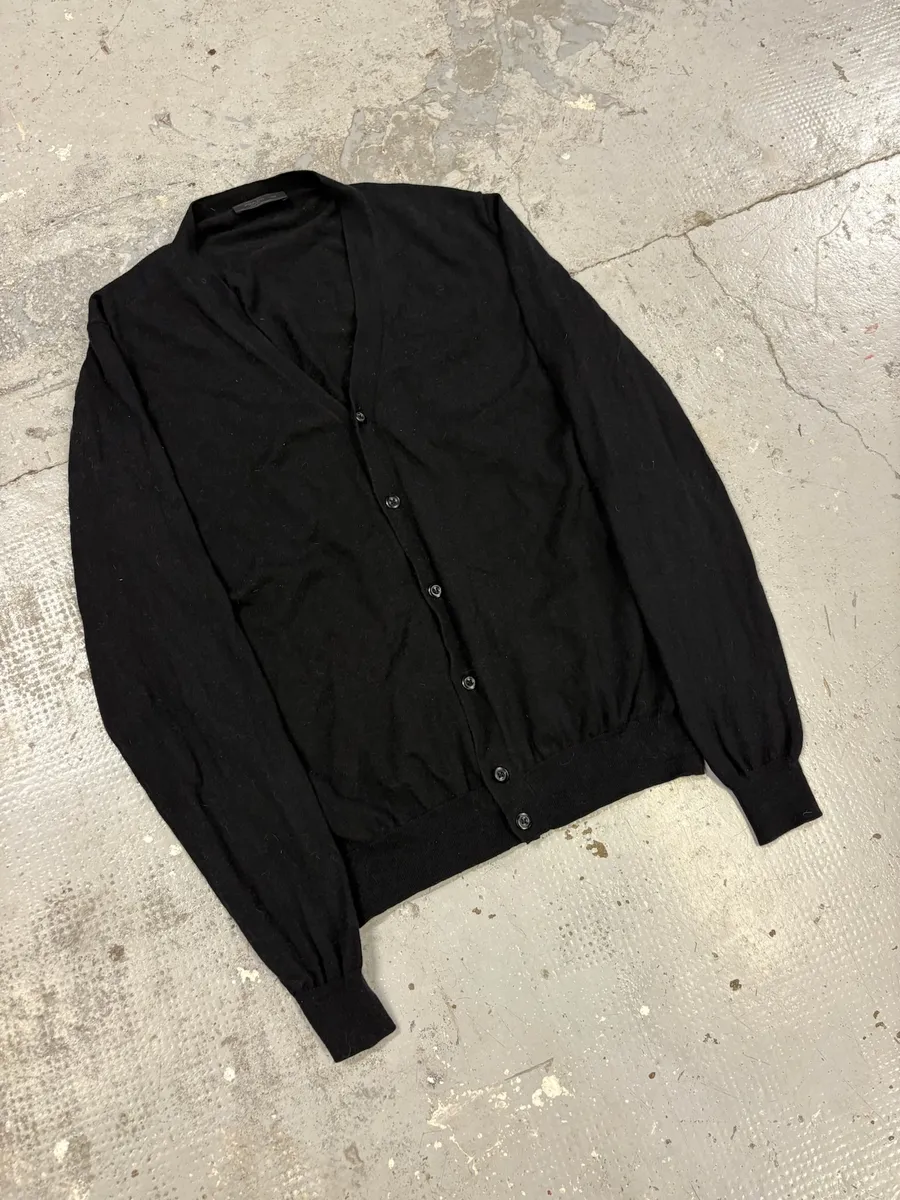Prada Black Minimalist Cardigan Sweater - Image 9