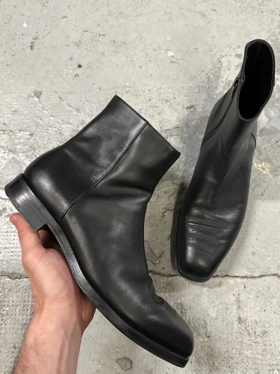 Prada Black Premium Precise Leather Boots