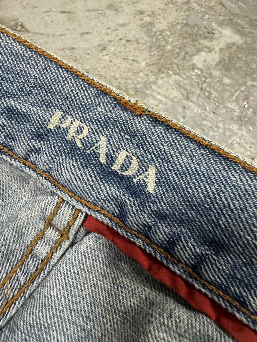 Prada Blue Light Faded Denim Jeans - Image 13