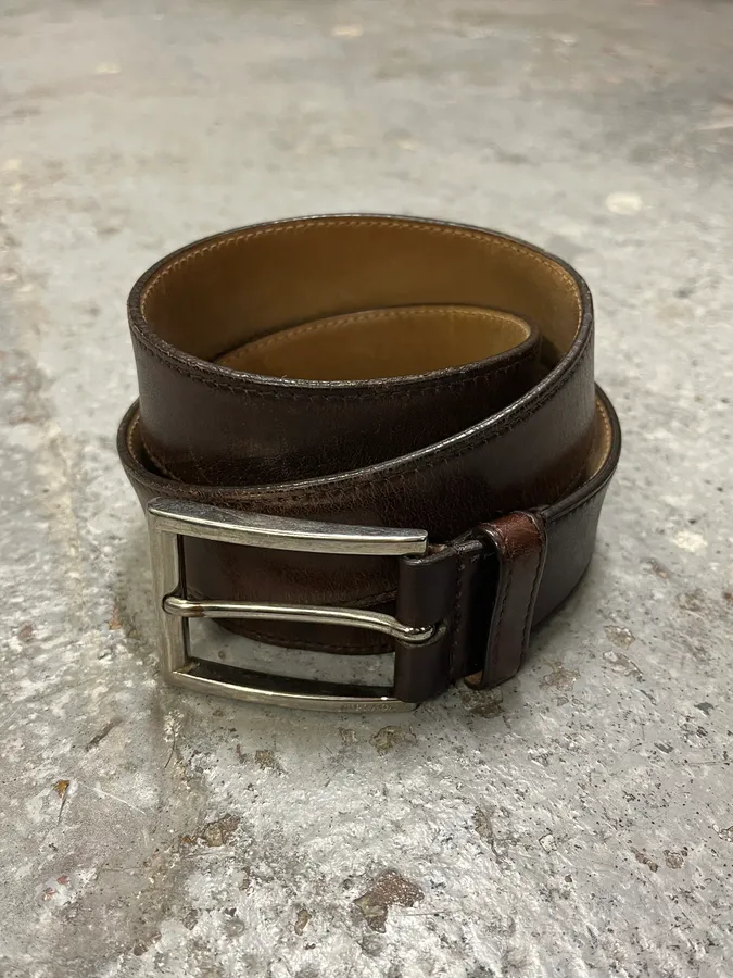 Prada Brown Classy Leather Belt - Image 2