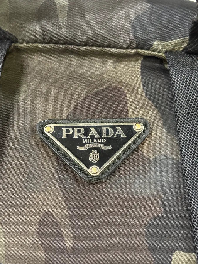 Prada Camo Grey Nylon Backpack - Image 5
