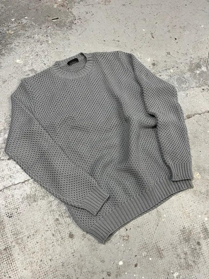 Prada Grey Wool Imperial Sweater - Image 3