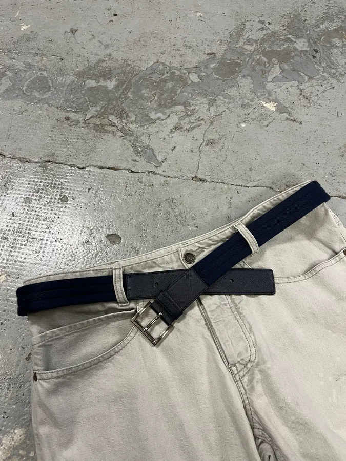 Prada Hybrid Navy Belt
