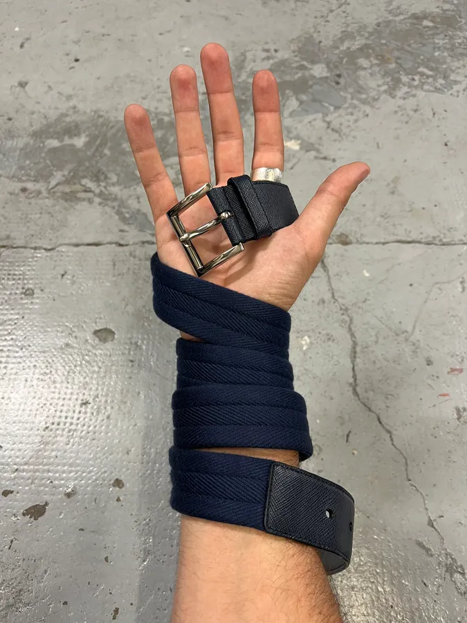 Prada Hybrid Navy Belt - Image 2