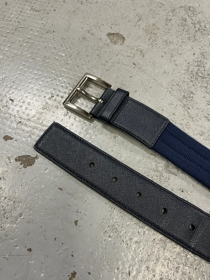 Prada Hybrid Navy Belt - Image 5