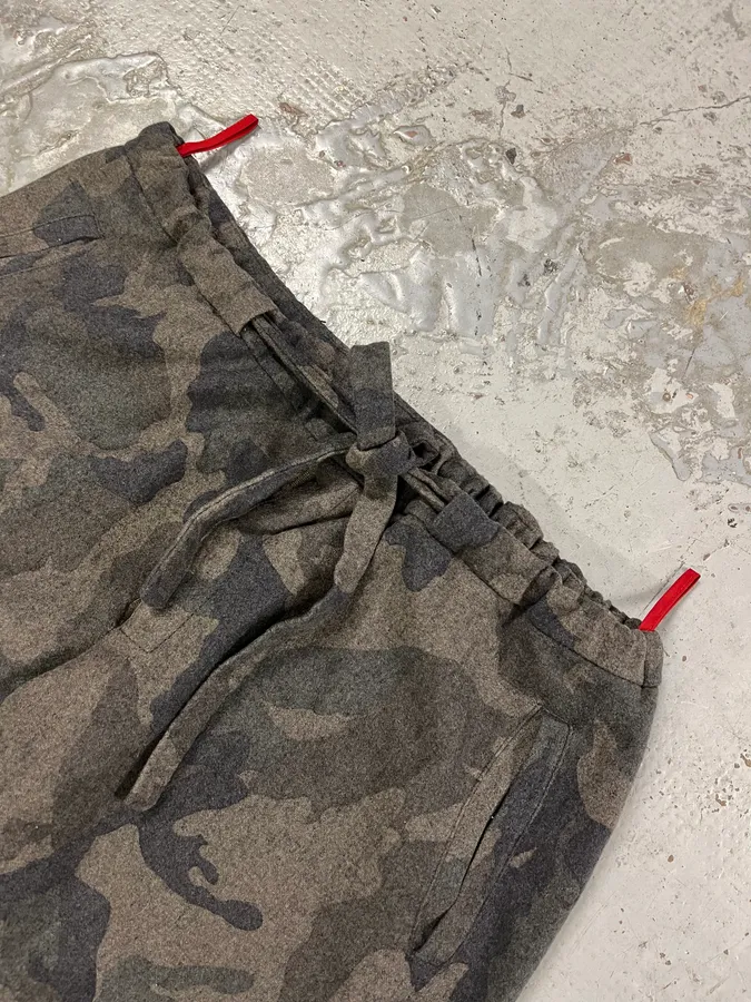 Prada Linea Rossa Camo Grey Wool Pants - Image 6