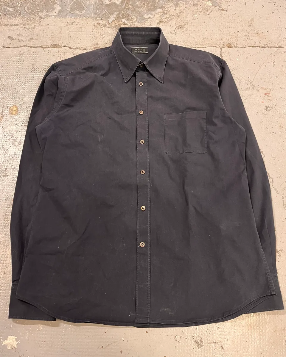 Prada Navy Minimalist Shirt - Image 4