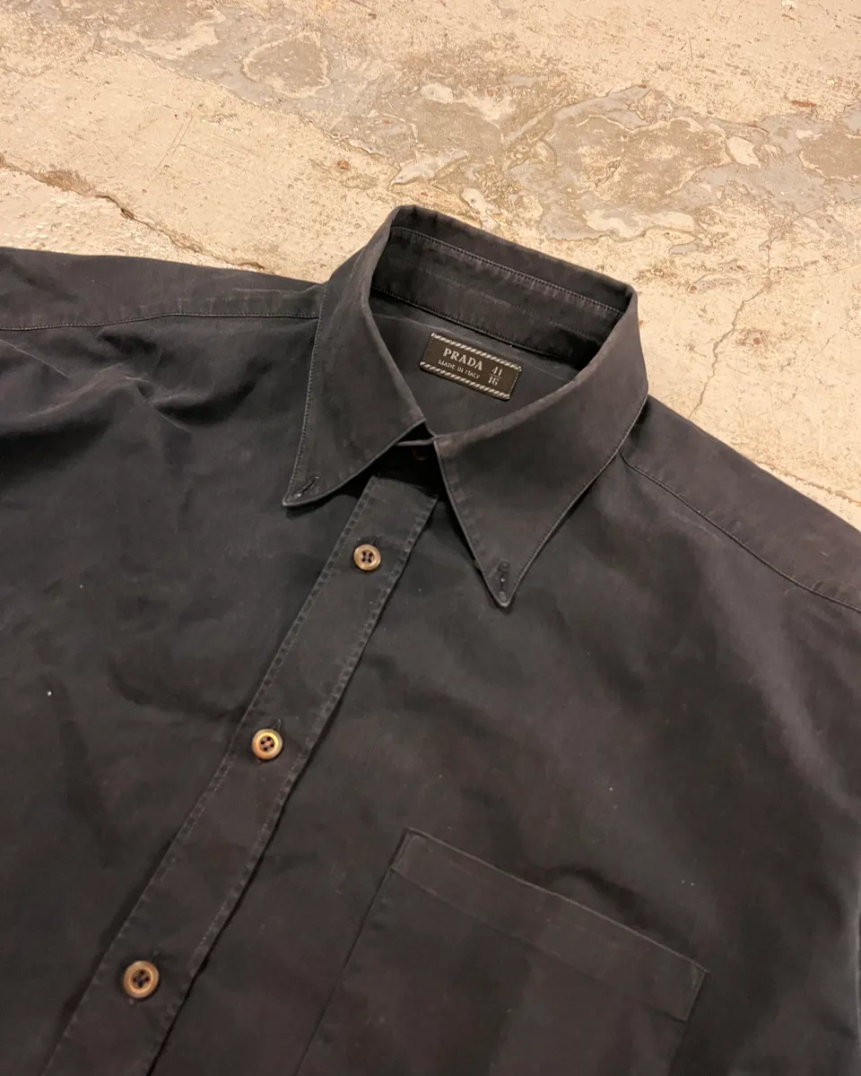 Prada Navy Minimalist Shirt - Image 5