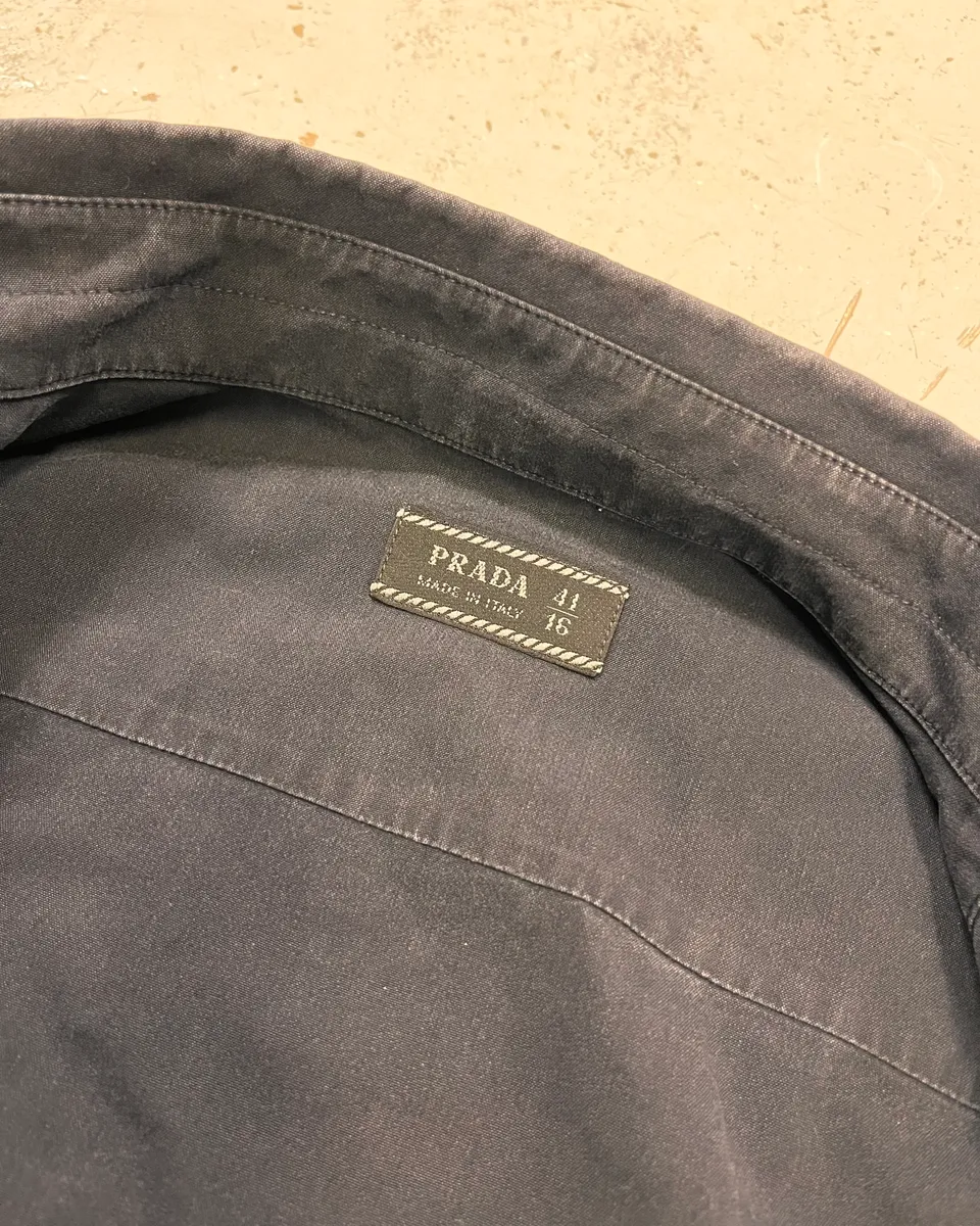 Prada Navy Minimalist Shirt - Image 9