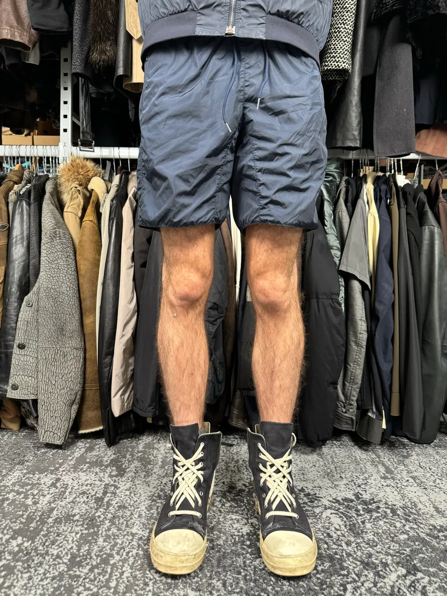 Prada Navy Nylon Swim Shorts - Image 2
