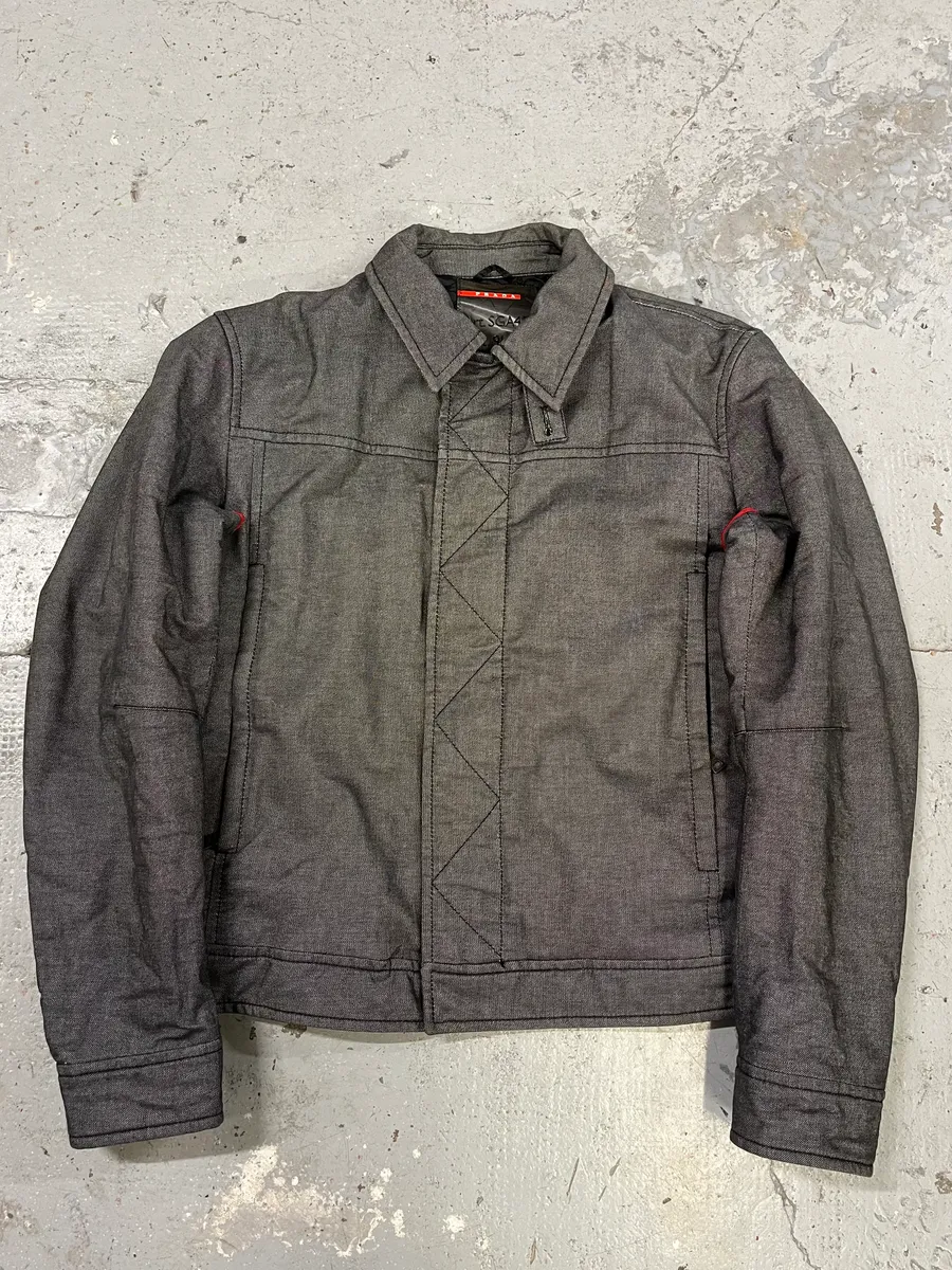 Prada Raw Grey Denim Jacket