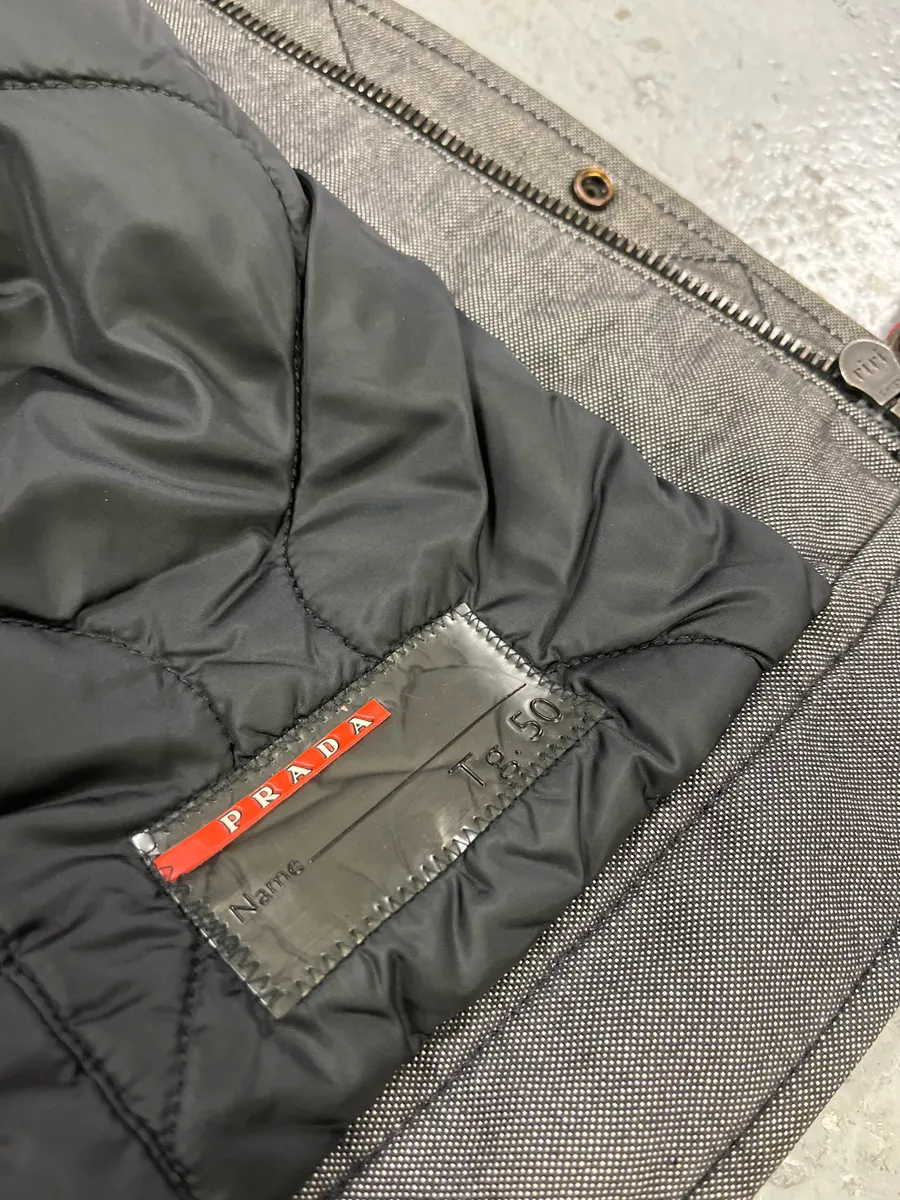Prada Raw Grey Denim Jacket - Image 12
