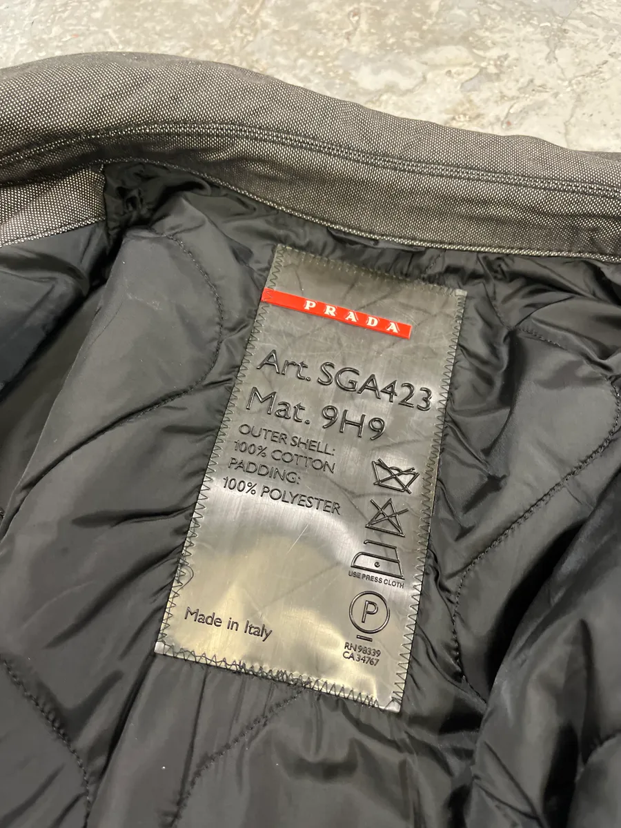 Prada Raw Grey Denim Jacket - Image 13