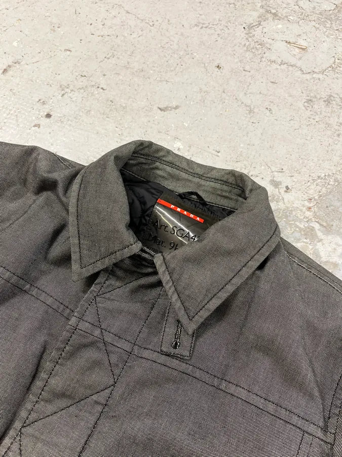Prada Raw Grey Denim Jacket - Image 5