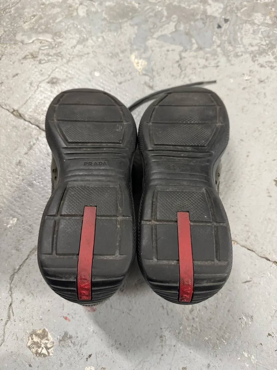 Prada Satin Olive Leather America's Cup Shoes - Image 8