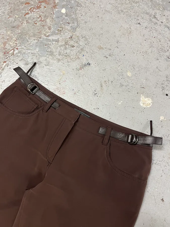 Prada Technical Adjustable Brown Pants - Image 5