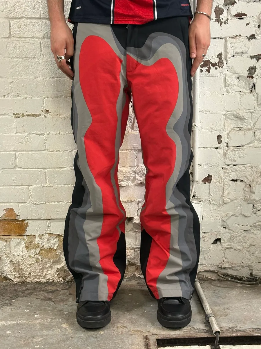 Prada Thermic Effect Red & Grey Ski Pants