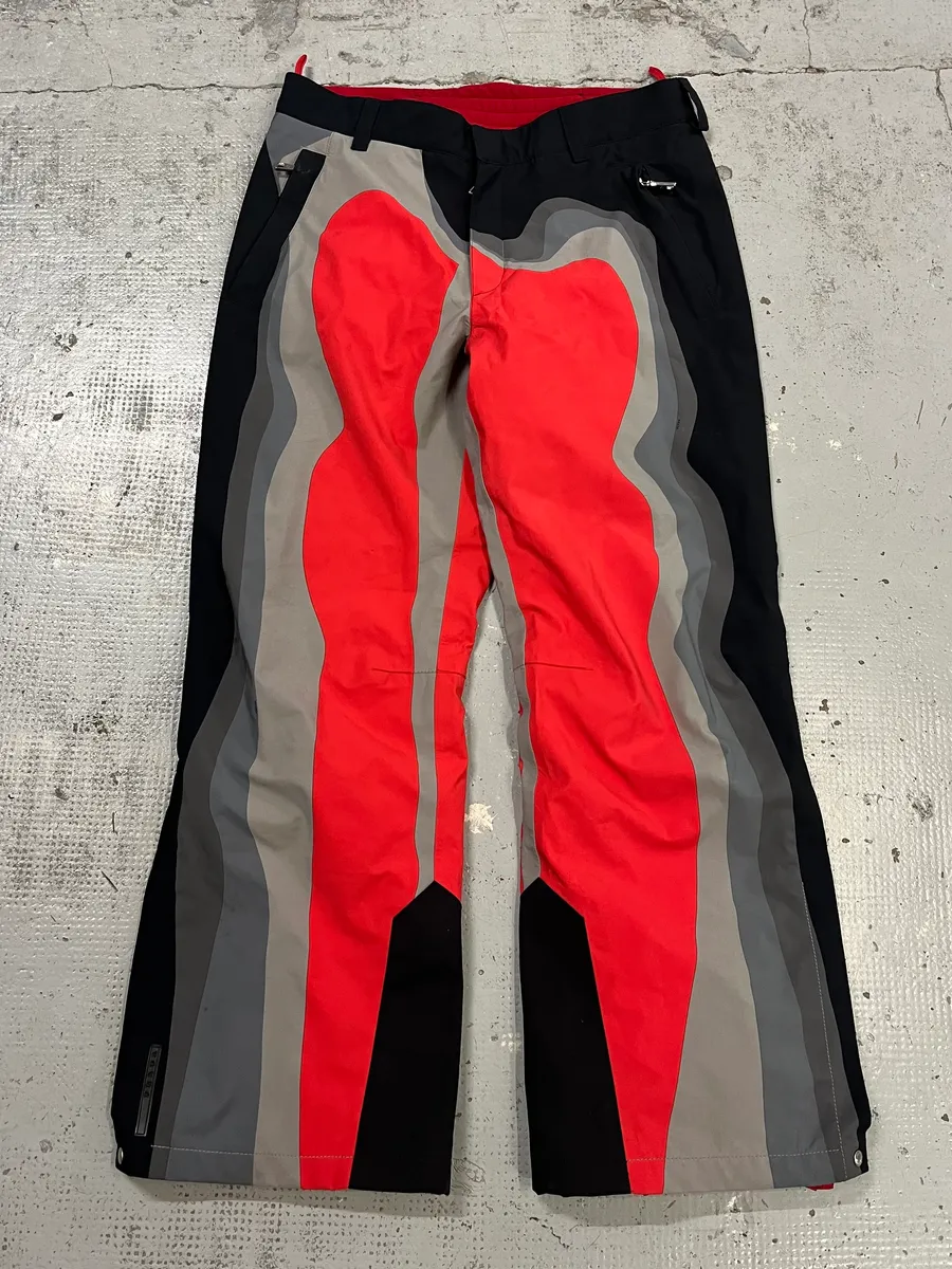 Prada Thermic Effect Red & Grey Ski Pants - Image 5