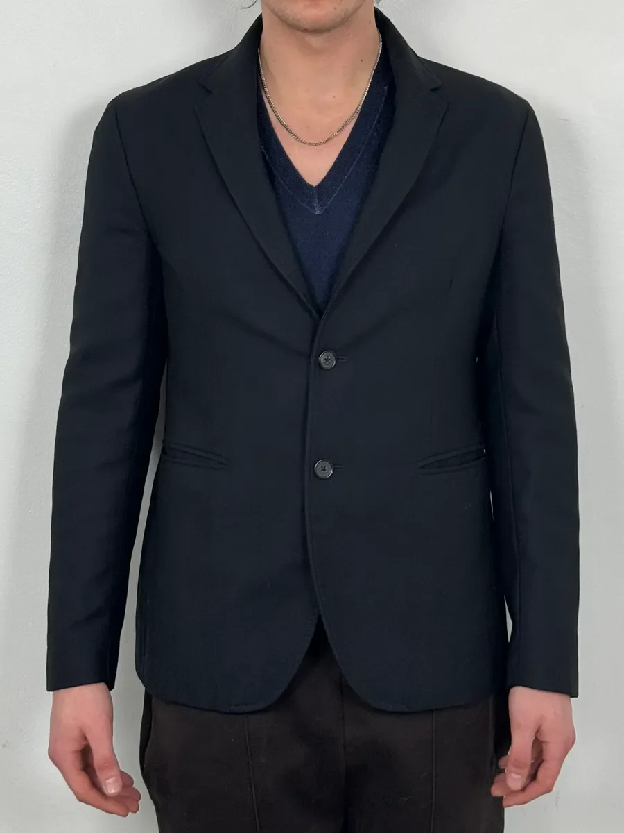 Raf Simons Black Minimalist Blazer Jacket - Image 2
