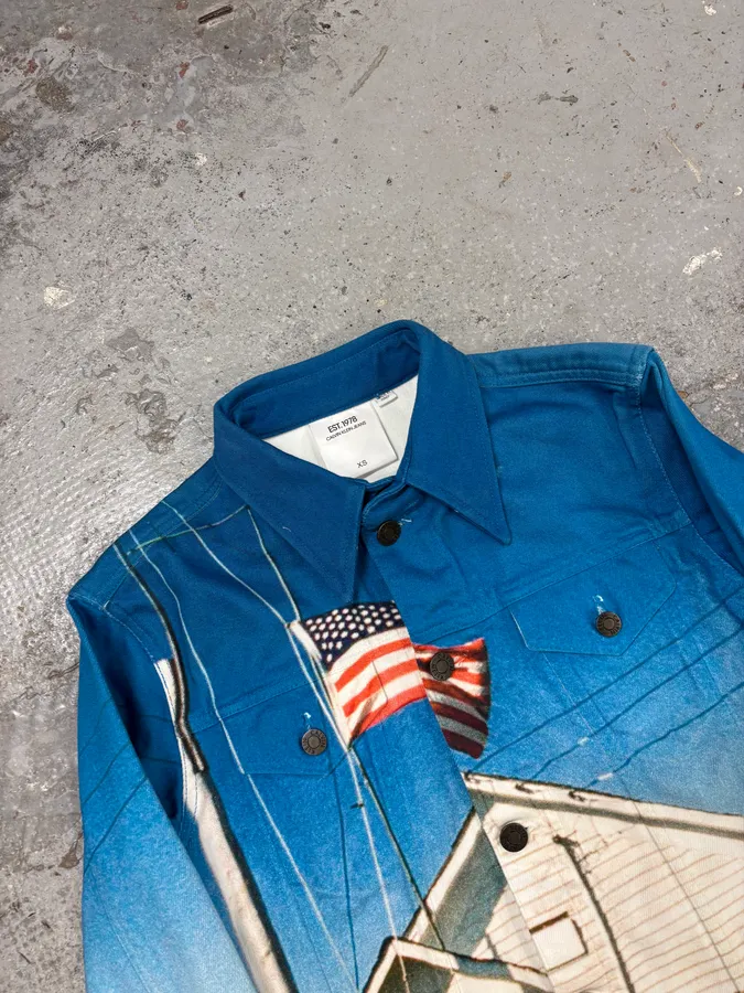 Raf Simons Calvin Klein 205W39NYC American Landscape Denim Trucker Jacket - Image 5