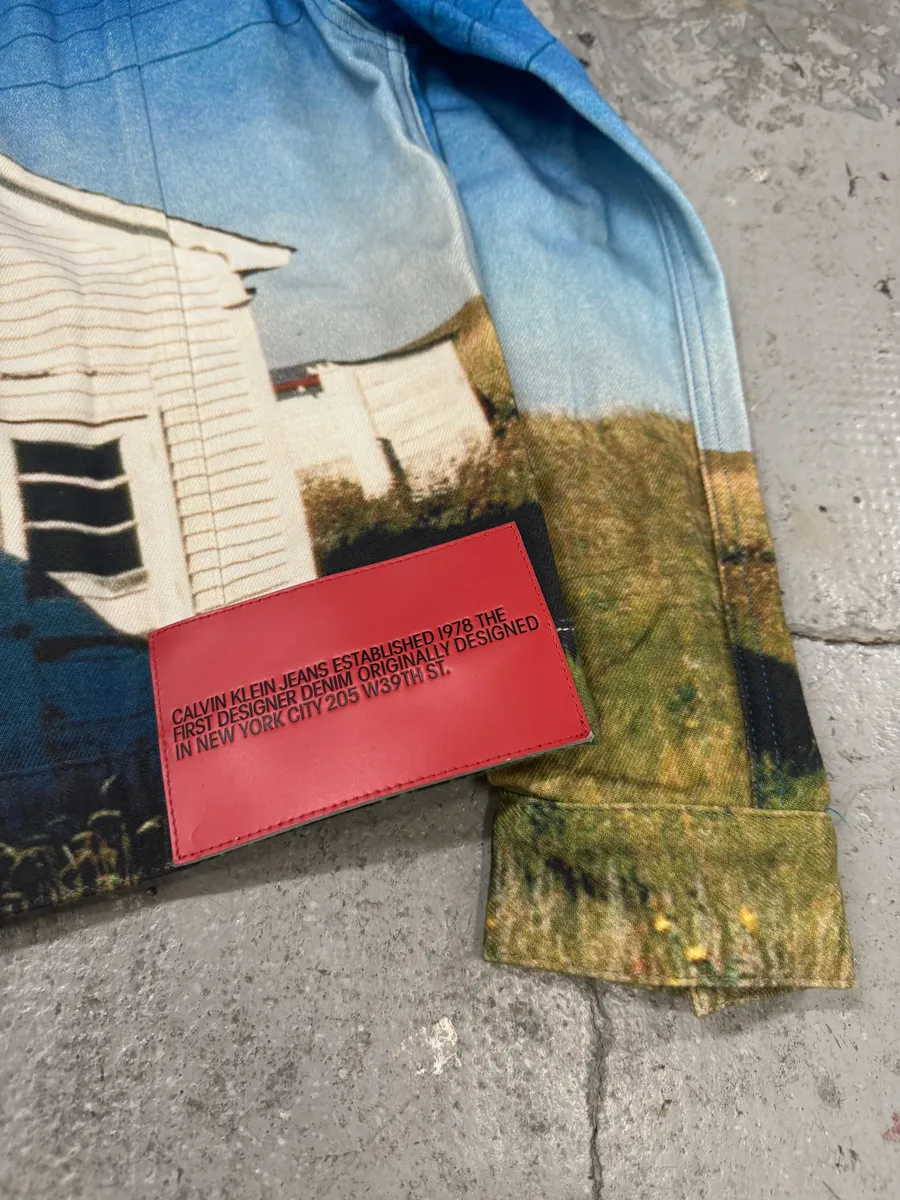 Raf Simons Calvin Klein EST1978 American Flag Blue Jacket - Image 8