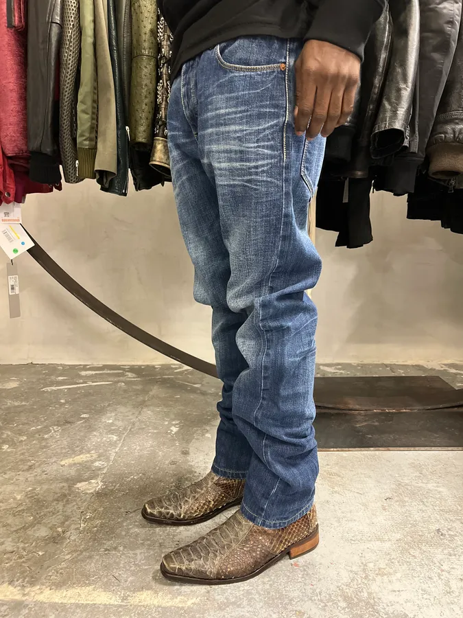 Raf Simons Faded Blue Denim Jeans - Image 3
