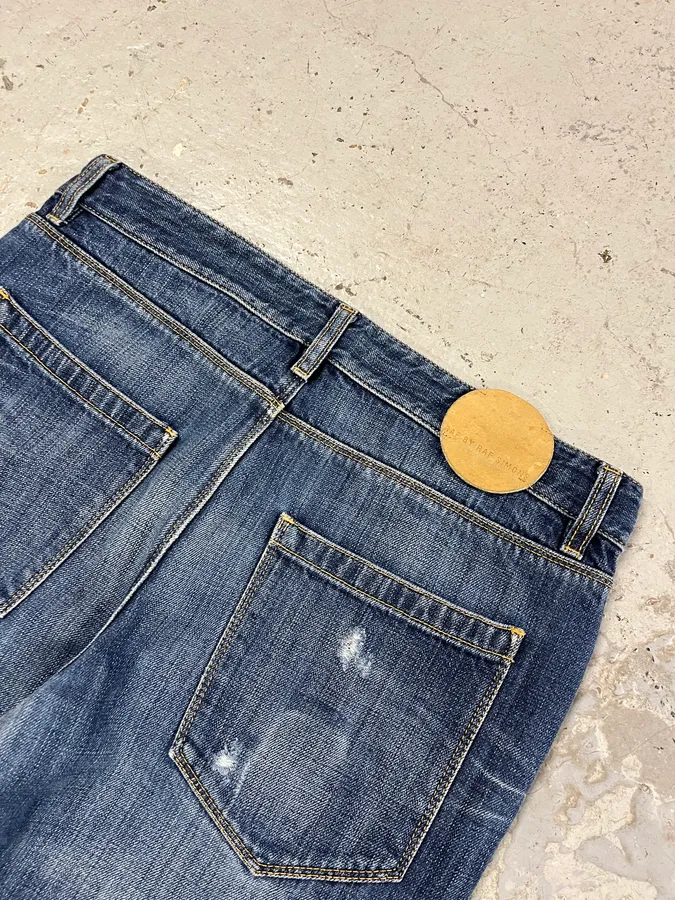 Raf Simons Faded Blue Denim Jeans - Image 9
