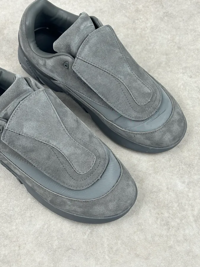 Raf Simons Grey Suede Leather Antai Slip-On Sneakers - Image 8