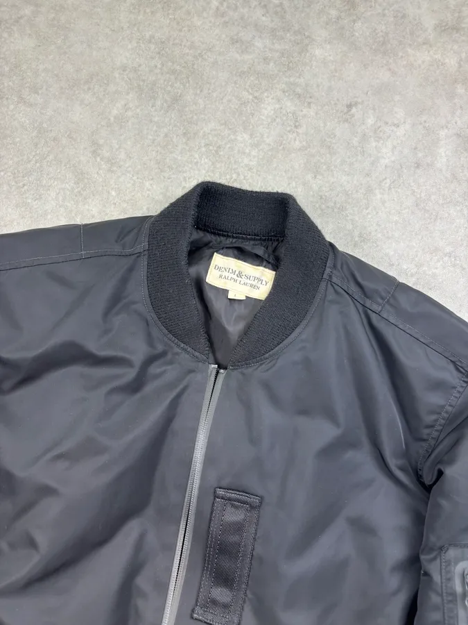 Ralph Lauren Black Nylon Multi-Pocket Bomber Jacket - Image 4