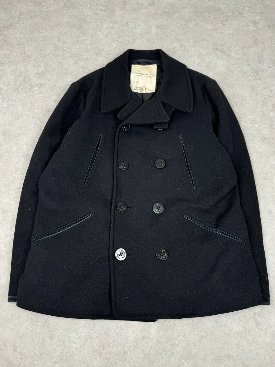 Ralph Lauren Black Wool Caban Jacket