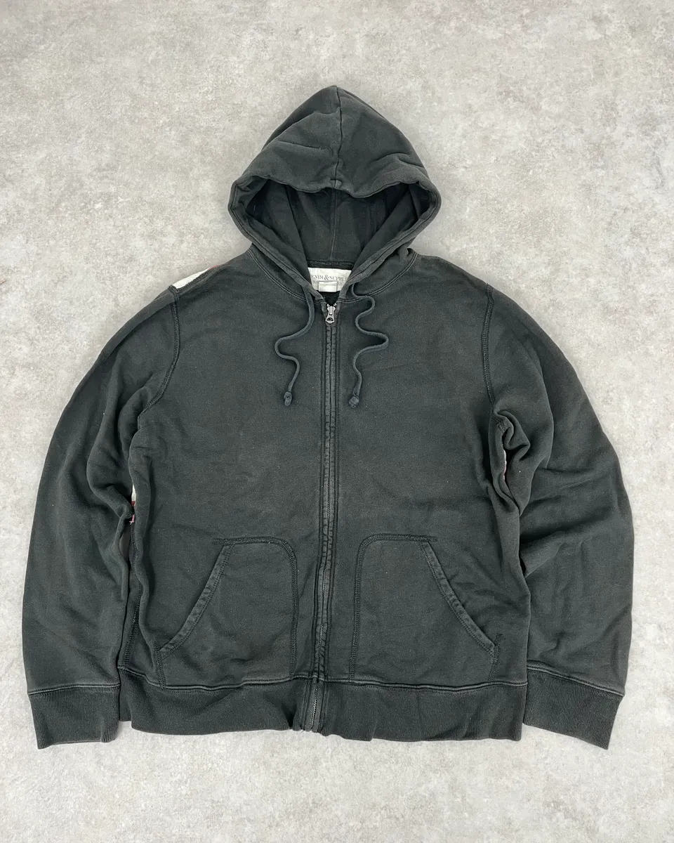 Ralph Lauren Denim & Supply Back USA Flag Grey Zip-Up Hoodie - Image 5