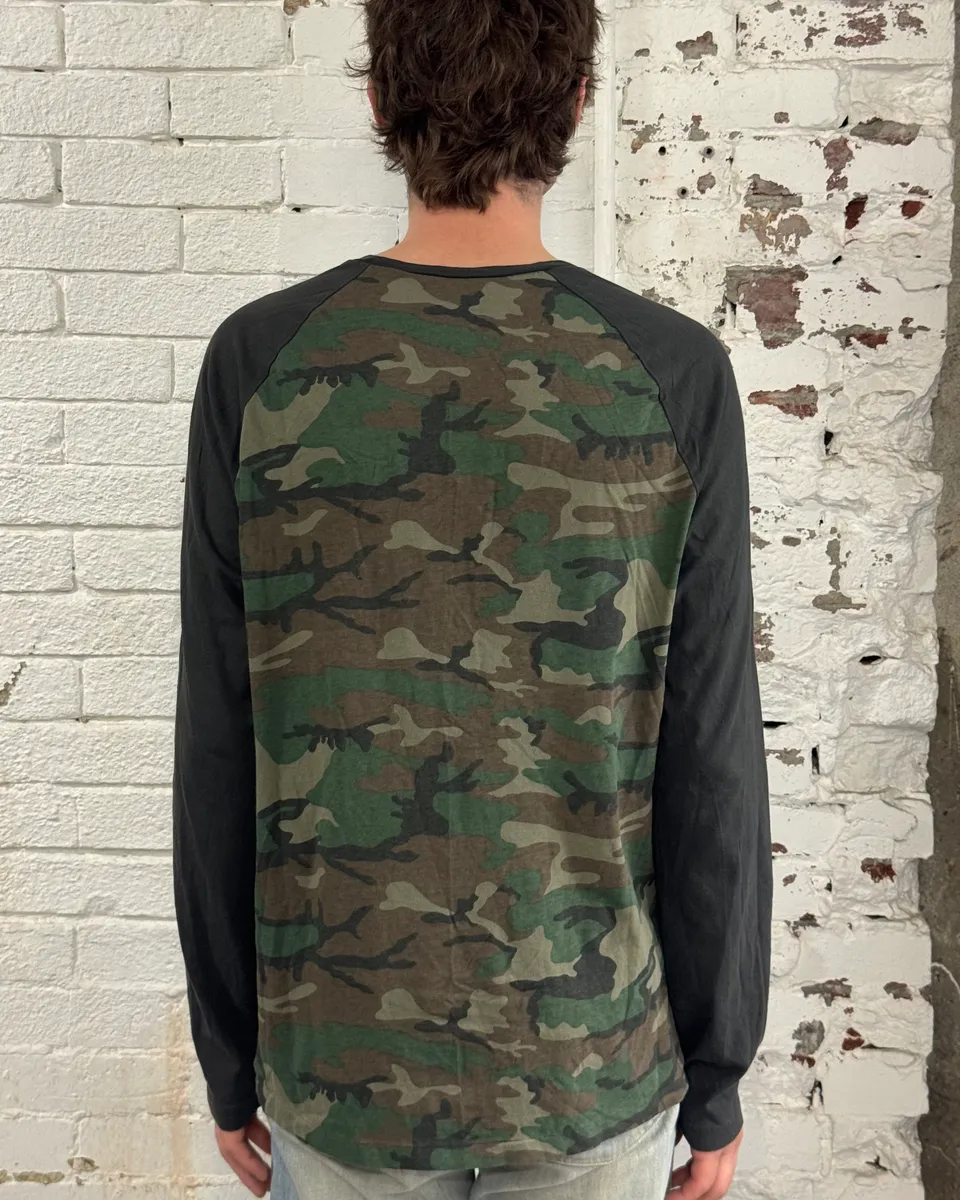 Ralph Lauren Denim & Supply Khaki Camo Indian Skull Graphic Longsleeve - Image 3