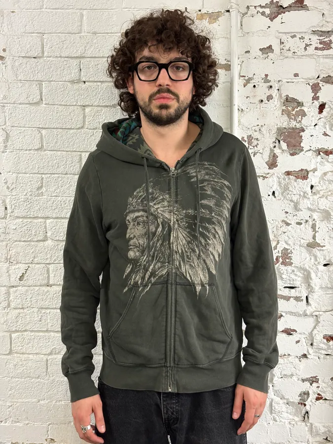 Ralph Lauren Green Old Man Zip-up Hoodie - Image 2